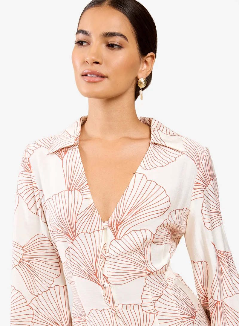 Little Mistress  Shell Midi Dress for Women | Best Price UAE
